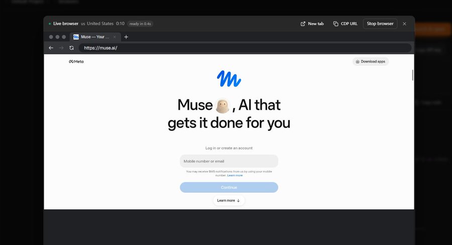 Meta Muse.AI 人工智能助手国内开户指南 - 100%免费