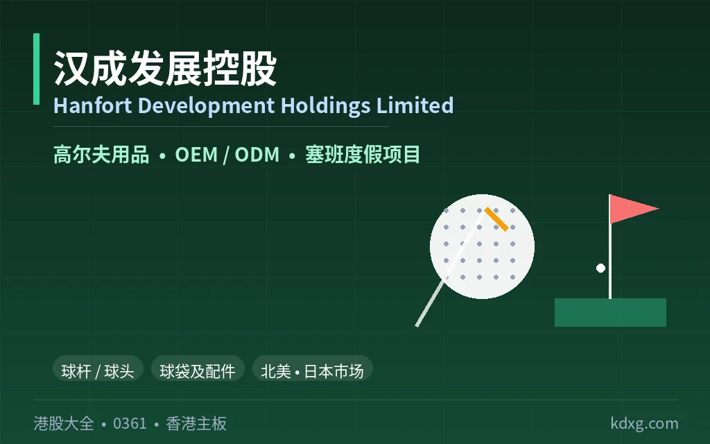 高尔夫用品设计制造公司：汉成发展控股 Hanfort Development Holdings Limited(0361)